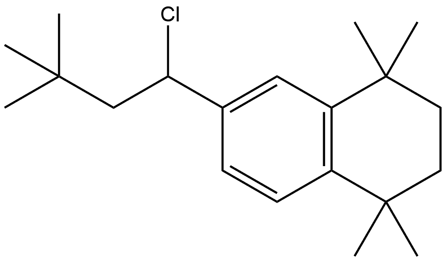 6-(1-Chloro-3,3-dimethylbutyl)-1,2,3,4-tetrahydro-1,1,4,4-tetramethylnaphthalene Struktur