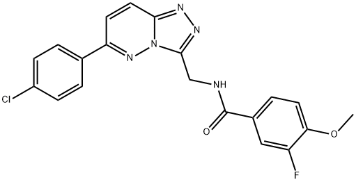 N-{[6-(4-Chlorophenyl)[1,2,4]triazolo[4,3-b]pyridazin-3-yl]methyl}-3-fluoro-4-methoxybenzamide Struktur