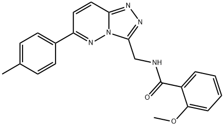 2-Methoxy-N-{[6-(4-methylphenyl)[1,2,4]triazolo[4,3-b]pyridazin-3-yl]methyl}benzamide 结构式