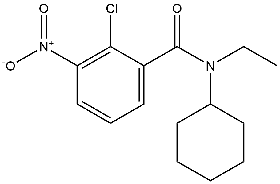 2-chloro-N-cyclohexyl-N-ethyl-3-nitrobenzamide Structure