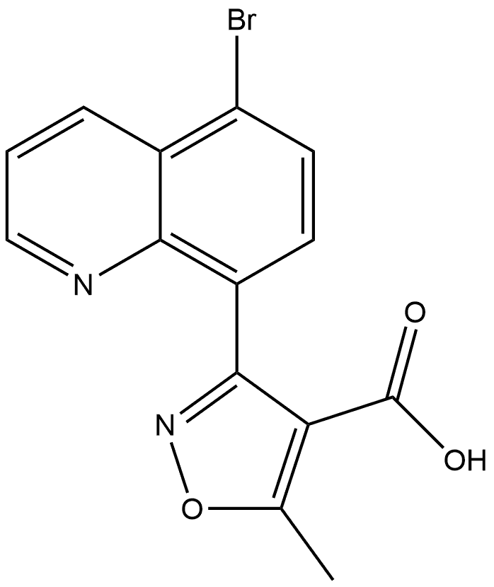 3-(5-Bromo-8-quinolyl)-5-methylisoxazole-4-carboxylic Acid Structure