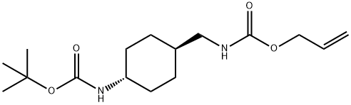 Carbamic acid, [[4-[[(1,1-dimethylethoxy)carbonyl]amino]cyclohexyl]methyl]-, 2-propenyl ester, trans- (9CI) Structure