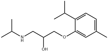 2-Propanol, 1-[(1-methylethyl)amino]-3-[5-methyl-2-(1-methylethyl)phenoxy]- Structure