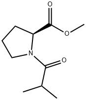 L-Proline, 1-(2-methyl-1-oxopropyl)-, methyl ester 结构式