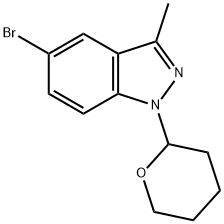 5-溴-3-甲基-1-(四氢-2H-吡喃-2-基)-1H-吲唑, 1777783-11-5, 结构式