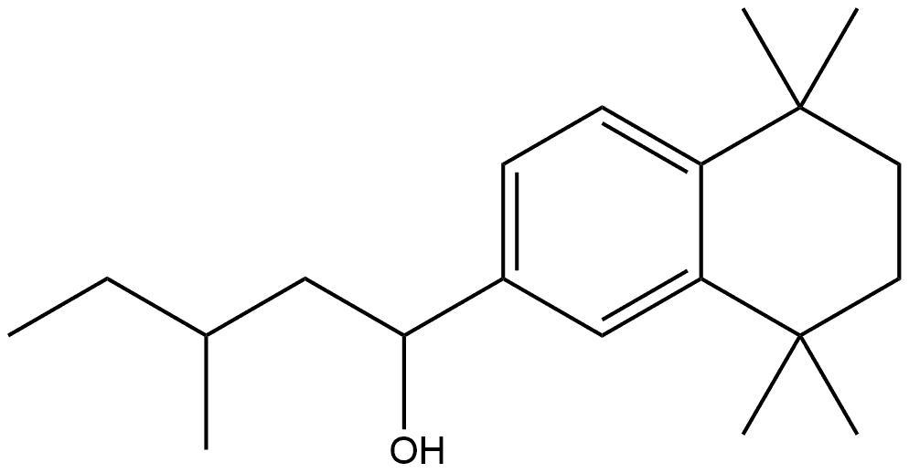 5,6,7,8-Tetrahydro-5,5,8,8-tetramethyl-α-(2-methylbutyl)-2-naphthalenemethanol Struktur