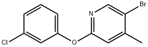 5-bromo-2-(3-chlorophenoxy)-4-methylpyridine Structure