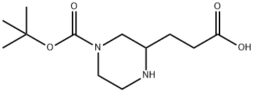 2-Piperazinepropanoic acid, 4-[(1,1-dimethylethoxy)carbonyl]- 结构式