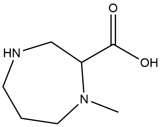 1-methyl-1,4-diazepane-2-carboxylic acid 结构式