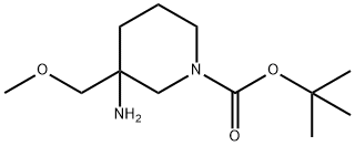 tert-butyl
3-amino-3-(methoxymethyl)piperidine-1-carboxyla
te 结构式