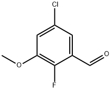 5-Chloro-2-fluoro-3-methoxybenzaldehyde 结构式