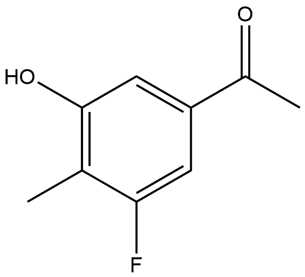 1-(3-Fluoro-5-hydroxy-4-methylphenyl)ethanone 结构式