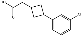 Cyclobutaneacetic acid, 3-(3-chlorophenyl)- Structure