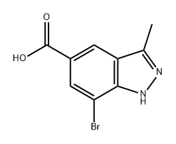 7-溴-3-甲基-1H-吲唑-5-羧酸,1779886-27-9,结构式