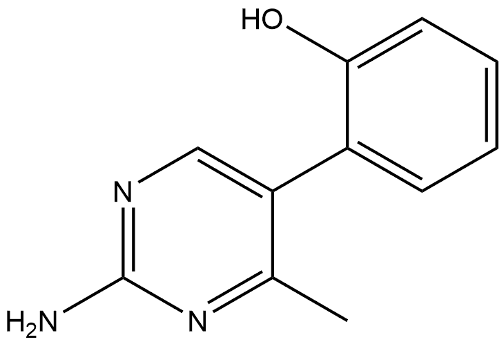 2-(2-Amino-4-methyl-5-pyrimidinyl)phenol Structure