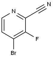 4-溴-3-氟-吡啶-2-腈, 1780027-97-5, 结构式