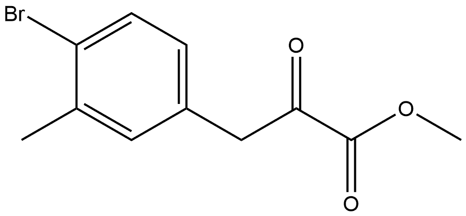 3-(4-溴-3-甲基苯基)-2-氧代丙酸甲酯 结构式