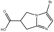 3-Bromo-6,7-dihydro-5H-pyrrolo[1,2-a]imidazole-6-carboxylic acid Struktur