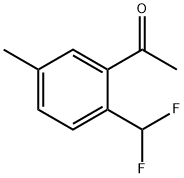 1-(2-(二氟甲基)-5-甲基苯基)乙酮 结构式