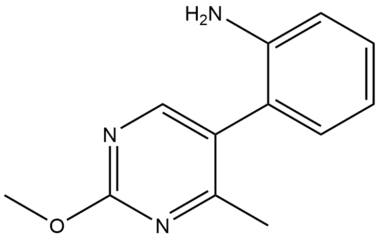 2-(2-Methoxy-4-methyl-5-pyrimidinyl)benzenamine Structure