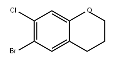 2H-1-Benzopyran, 6-bromo-7-chloro-3,4-dihydro- Structure