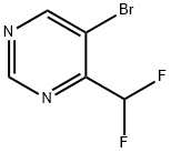 Pyrimidine, 5-bromo-4-(difluoromethyl)- 化学構造式