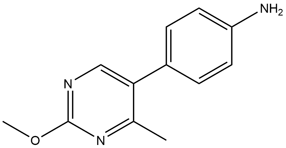 4-(2-Methoxy-4-methyl-5-pyrimidinyl)benzenamine Structure