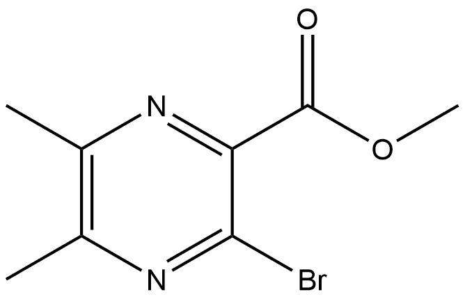 3-溴-5,6-二甲基吡嗪-2-羧酸甲酯,1780623-75-7,结构式
