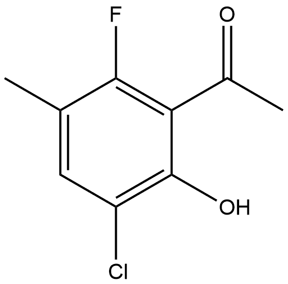 1-(3-Chloro-6-fluoro-2-hydroxy-5-methylphenyl)ethanone 结构式
