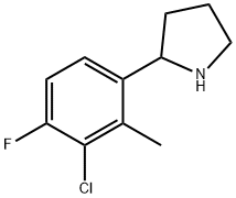 Pyrrolidine, 2-(3-chloro-4-fluoro-2-methylphenyl)- Structure