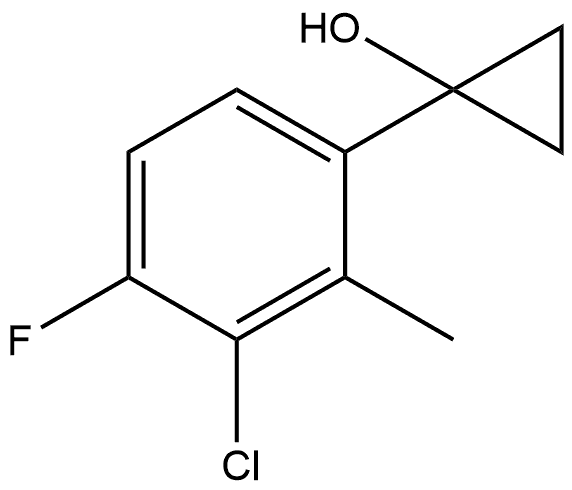 1-(3-Chloro-4-fluoro-2-methylphenyl)cyclopropanol Structure