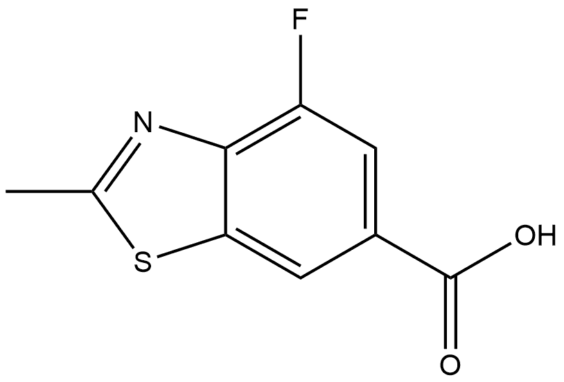4-氟-2-甲基苯并[D]噻唑-6-羧酸,1780722-00-0,结构式