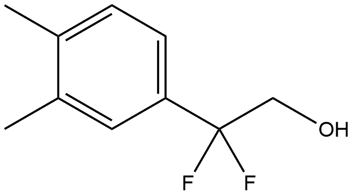 2-(3，4-dimethylphenyl)-2，2-difluoroethan-1-ol Struktur