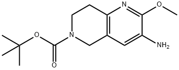 1,6-Naphthyridine-6(5H)-carboxylic acid, 3-amino-7,8-dihydro-2-methoxy-, 1,1-dimethylethyl ester Structure