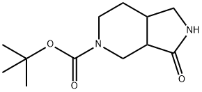 3-氧代六氢-1H-吡咯并[3,4-C]吡啶-5(6H)-羧酸叔丁酯 结构式