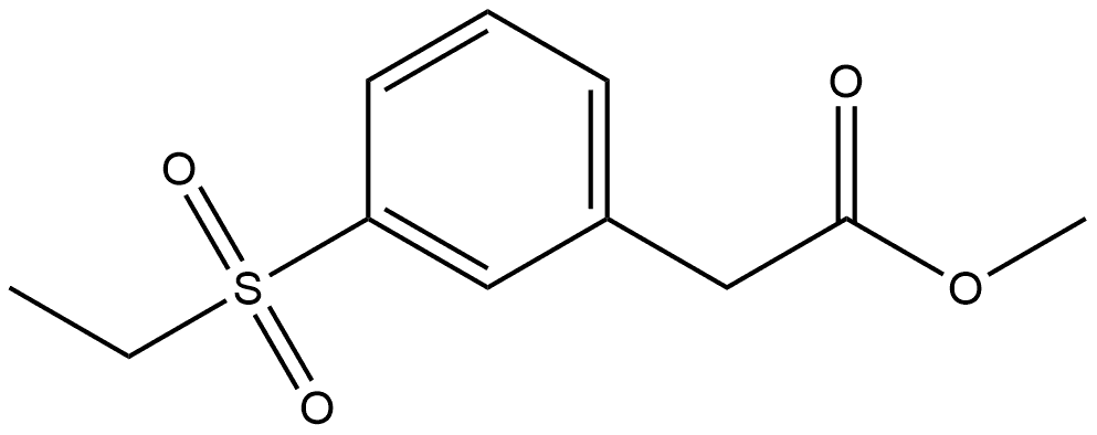 Benzeneacetic acid, 3-(ethylsulfonyl)-, methyl Structure