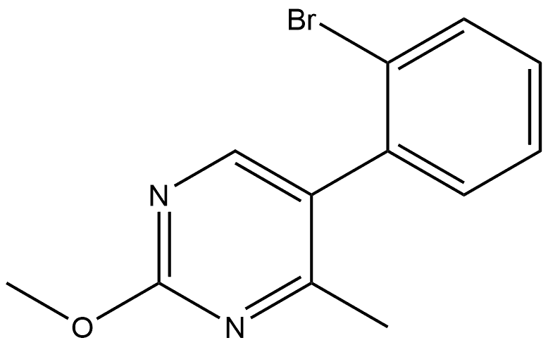 5-(2-Bromophenyl)-2-methoxy-4-methylpyrimidine Structure