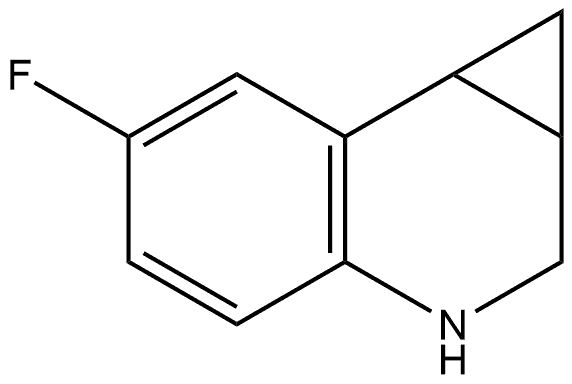 6-氟-1A,2,3,7B-四氢-1H-环丙并[C]喹啉 结构式
