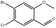 4-溴-5-氯-2-甲氧基苯甲醛, 1781329-45-0, 结构式