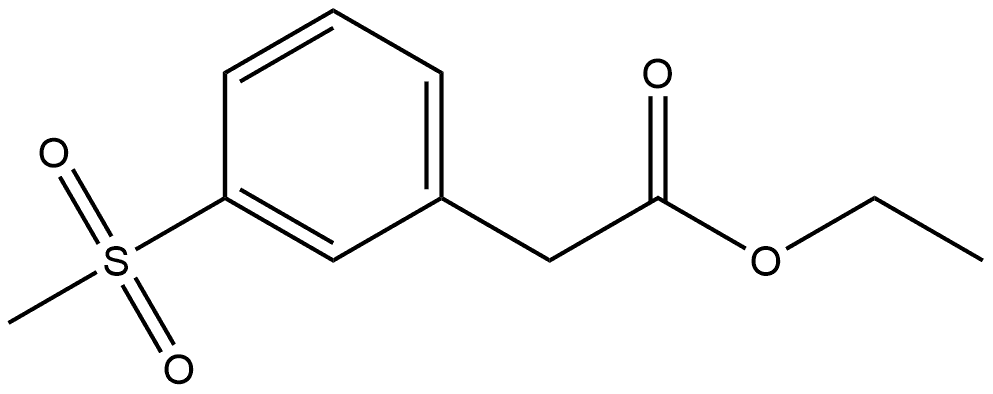 Benzeneacetic acid, 3-(methylsulfonyl)-, ethyl Structure