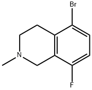 5-Bromo-8-fluoro-2-methyl-1,2,3,4-tetrahydroisoquinoline 结构式