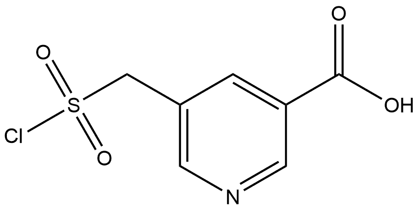 5-[(Chlorosulfonyl)methyl]-3-pyridinecarboxylic acid (ACI) Structure
