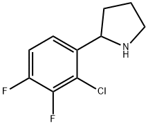 Pyrrolidine, 2-(2-chloro-3,4-difluorophenyl)- Structure