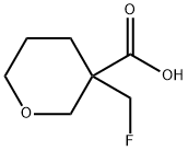 2H-Pyran-3-carboxylic acid, 3-(fluoromethyl)tetrahydro- Structure