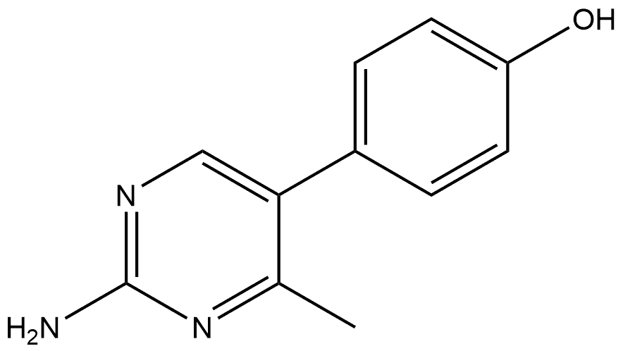 4-(2-Amino-4-methyl-5-pyrimidinyl)phenol 结构式