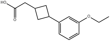 Cyclobutaneacetic acid, 3-(3-ethoxyphenyl)- Structure