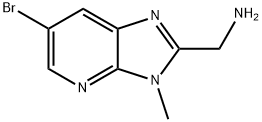 1-{6-bromo-3-methyl-3H-imidazo[4,5-b]pyridin-2-yl}methanamine 结构式