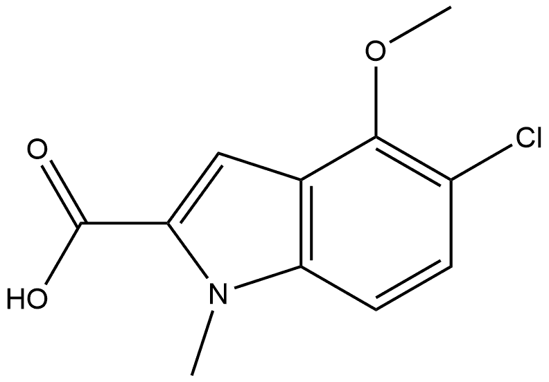 5-Chloro-4-methoxy-1-methylindole-2-carboxylic Acid Structure