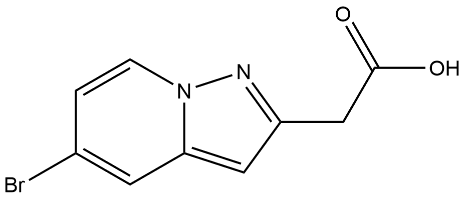 5-Bromopyrazolo[1,5-a]pyridine-2-acetic acid 结构式
