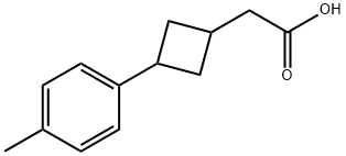 Cyclobutaneacetic acid, 3-(4-methylphenyl)- Structure